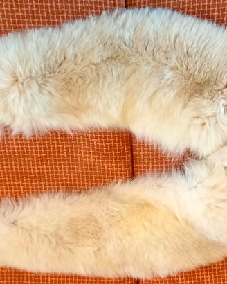 Collo di pelliccia vera volpe bianca 