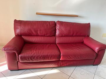 Divano letto in pelle