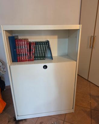 Mobile libreria con letto singolo a scomparsa