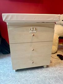 Fasciatoio MIBB con bagnetto e 3 cassetti