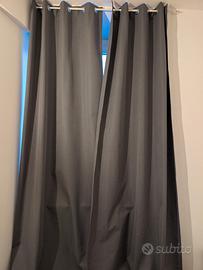 Tende oscuranti grigie 140x300 con occhielli 