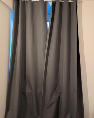 Tende oscuranti grigie 140x300 con occhielli 