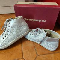 Sneakers grigie con paillettes taglia 40 scarpapiù