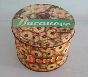 Scatola in Latta Biscotti Doria Bucaneve Anni 70