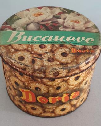 Scatola in Latta Biscotti Doria Bucaneve Anni 70
