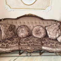 Divano + Poltrona Classici in Legno