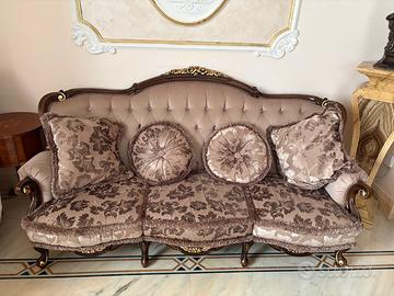 Divano + Poltrona Classici in Legno