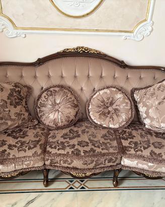 Divano + Poltrona Classici in Legno