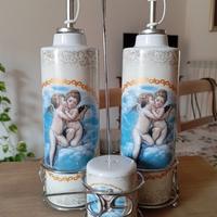 set completo di olio, aceto, sale e pepe 