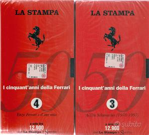 VHS "I 50 ANNI DELLA FERRARI" de LA STAMPA (4 VHS)