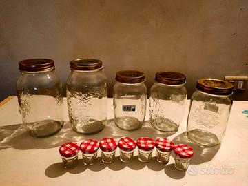 Set Vasetti in Vetro per Conserve e Dispensa Vari 