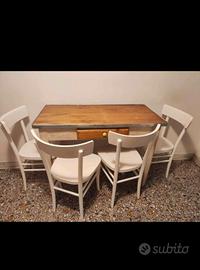 Sedie osteria Milano bianco laccate opaco