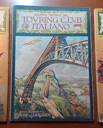RIVISTE TOURING CLUB ITALIANO 1916-1918-1919