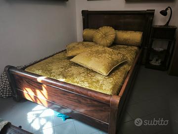 letto antico impero mogano napoli 800 antiquariato