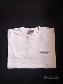 maglia maniche corte essentials uomo bianca 