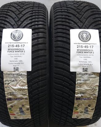 2 GOMME 215 45 17 BFGOODRICH A60199