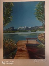 Dipinto paesaggio realizzato a olio