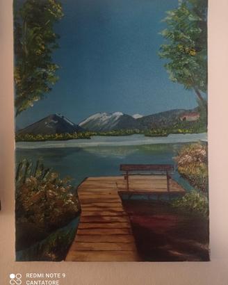 Dipinto paesaggio realizzato a olio