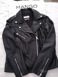giacca in pelle Mango