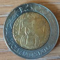 500 lire Polizia di stato 1997
