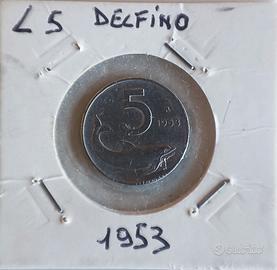 5 lire "DELFINO" 1953