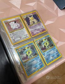 Lotto carte pokèmon set base old vintage