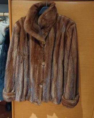 giubbino  cappotto visone reversibile 