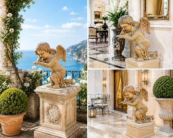 PUTTO/CHERUBINO/ANGELO ALATO IN BRONZO