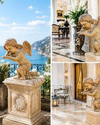 PUTTO/CHERUBINO/ANGELO ALATO IN BRONZO