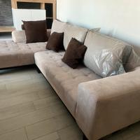 Divano alcamtare marrone e beige 290 con shenlong