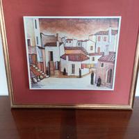 Dipinto olio su tavola anni 70