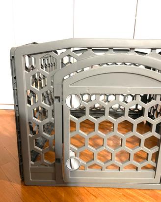 Recinto cani piccola taglia grigio scuro