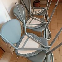 6 sedie da cucina da poco rivestite  