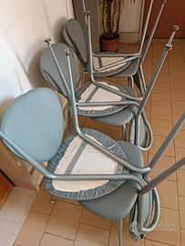 6 sedie da cucina da poco rivestite  