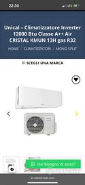Climatizzatore condizionatore inverter unical
