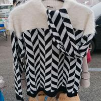 Maglie bianche/nere in lana