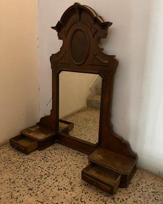 Specchiera d’epoca in legno