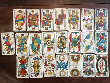 carte da gioco tarocco piemontese vintage 