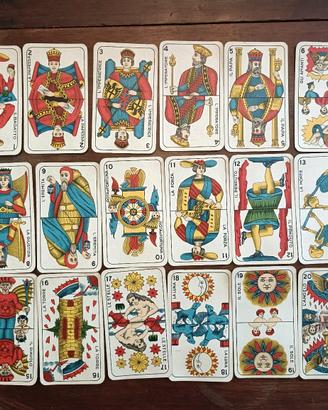 carte da gioco tarocco piemontese vintage 