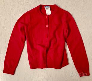 Cardigan Jacadi Rosso in Lana e Cachemire - 8 Anni