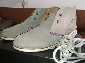 polacchine grigie pelle scamosciata 