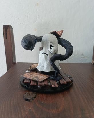 Statuetta fantasmino + tavola ouija (fatta a mano)