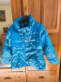 Caldo piumino azzurro in vera piuma d'oca 90/10