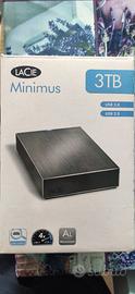 Hard Disk usb 3.0 3 TB Lacie Minimus perfetto