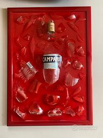 Quadro Resin Bottle Art Campari