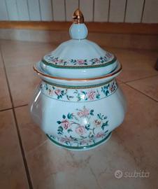 Elegante Barattolo in Porcellana Decorata