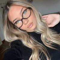 Occhiali ovali stile vintage neri/tartarugati