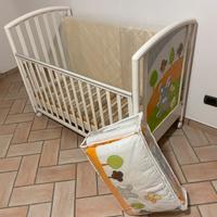 Lettino Pali neonato con piancheria