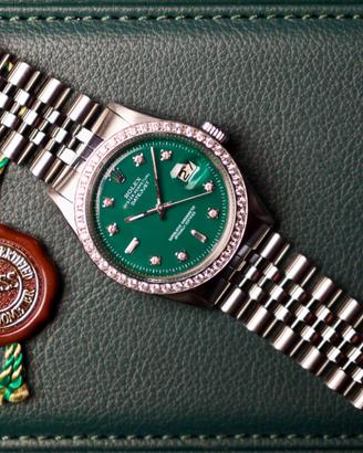 Rolex Datejust Ref. 1601 Green Dial Diamond