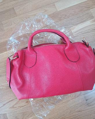 borsa Tosca rossa pelleMama Milano  nuova